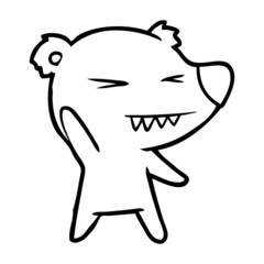 angry polar bear cartoon