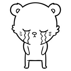 crying cartoon bear