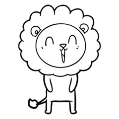 laughing lion cartoon