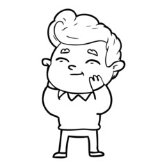 happy cartoon man