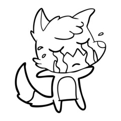 crying fox cartoon
