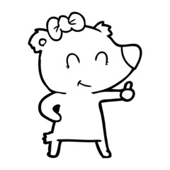 female bear cartoon