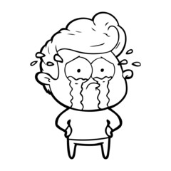 cartoon crying man