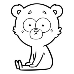 nervous polar bear cartoon