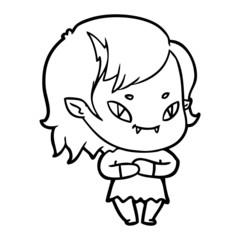 cartoon friendly vampire girl