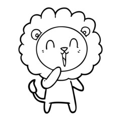 laughing lion cartoon