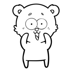 laughing teddy  bear cartoon