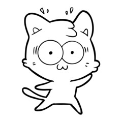 cartoon surprised cat