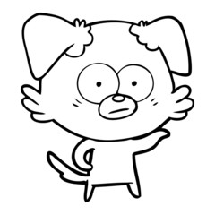 nervous dog cartoon