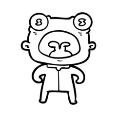 cartoon weird alien shouting