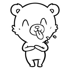 Naklejka premium rude cartoon bear