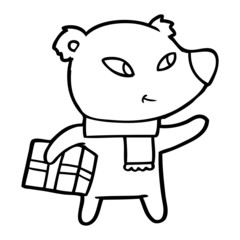 cute cartoon christmas bear