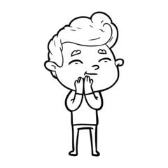 happy cartoon man