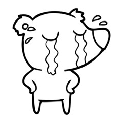 cartoon crying polar bear