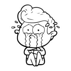 cartoon crying man