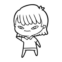cartoon woman