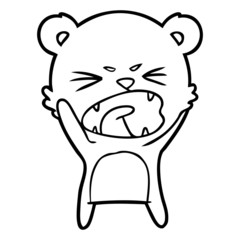 angry cartoon bear shouting
