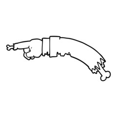 cartoon pointing zombie hand