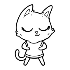 calm cartoon cat