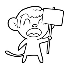 shouting cartoon monkey