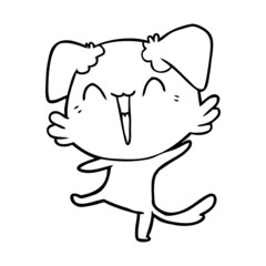 happy little dog cartoon