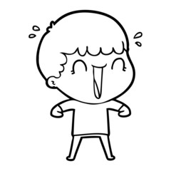 laughing cartoon man