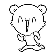 running bear cartoon