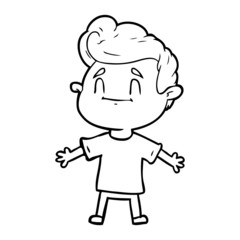 Obraz premium happy cartoon man