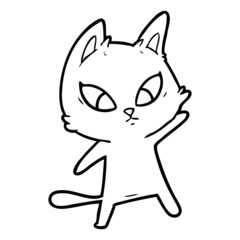 confused cartoon cat