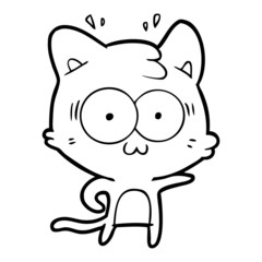 cartoon surprised cat