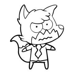 cartoon annoyed fox