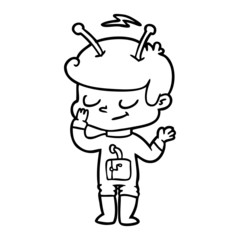 friendly cartoon spaceman