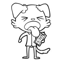 cartoon disgusted dog