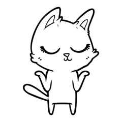 calm cartoon cat