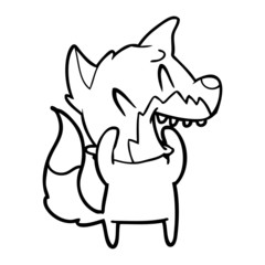laughing fox cartoon