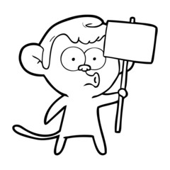cartoon hooting monkey