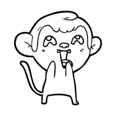 crazy cartoon monkey