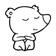happy cartoon polar bear