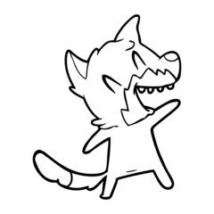 laughing fox cartoon