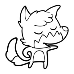 friendly cartoon fox