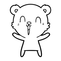 happy cartoon polar bear