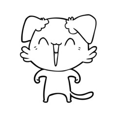 happy little dog cartoon
