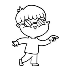 cartoon boy wearing spectacles
