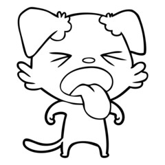 cartoon disgusted dog