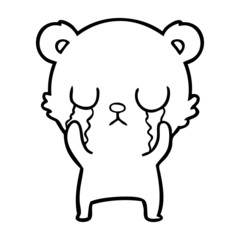 crying cartoon bear