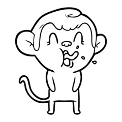 crazy cartoon monkey