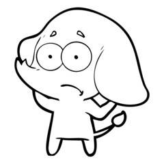 cartoon unsure elephant