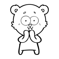 laughing teddy  bear cartoon