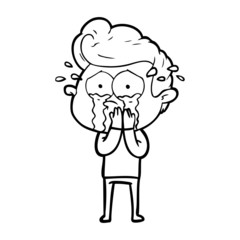 concerned crying man