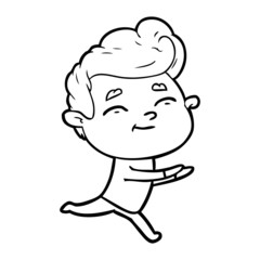 running cartoon man